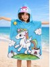 Kids Unicorn Patterned Hoodie Towel